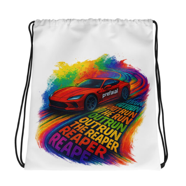 Outrun The Reaper Drawstring bag