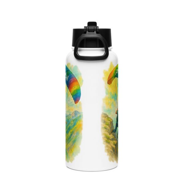 Stainless steel water bottle with a straw lid - Image 3