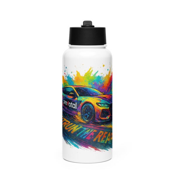Stainless steel water bottle with a straw lid - Image 2