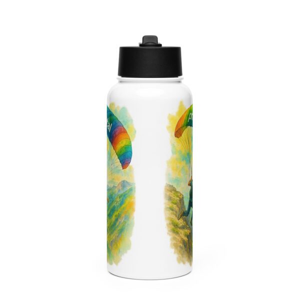 Stainless steel water bottle with a straw lid - Image 2
