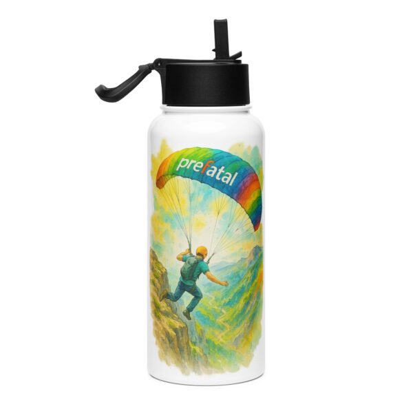 Stainless steel water bottle with a straw lid - Image 4
